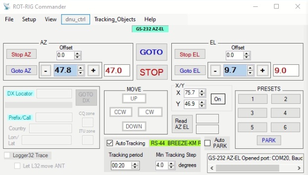ROT-RIG commander software – SV1DNU