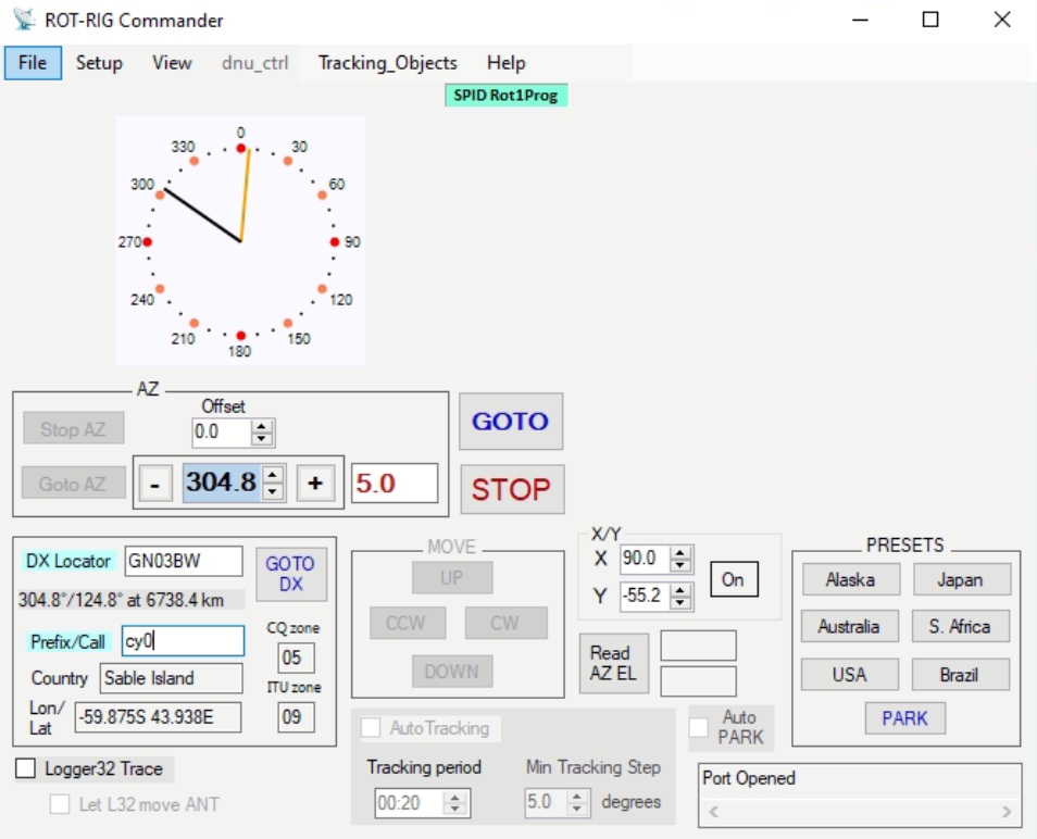 ROT-RIG commander software – SV1DNU